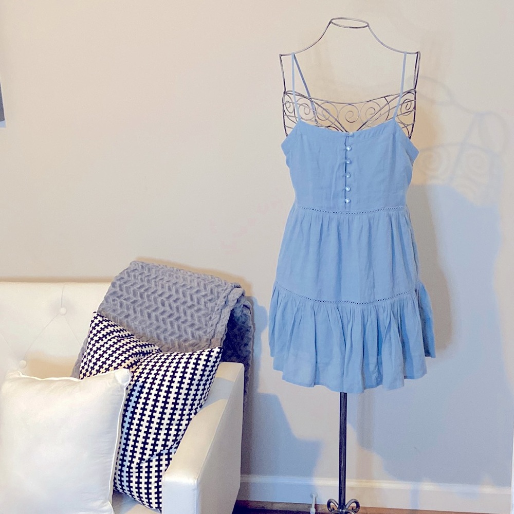 LOVE TREE SUN DRESS, Blue Size Small
